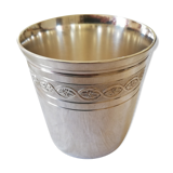 Timbale coquetier towel round plate empty pocket Christofle (Villeroy collection)