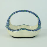 Majolika karlsruhe bowl ceramic basket art nouveau w.süs