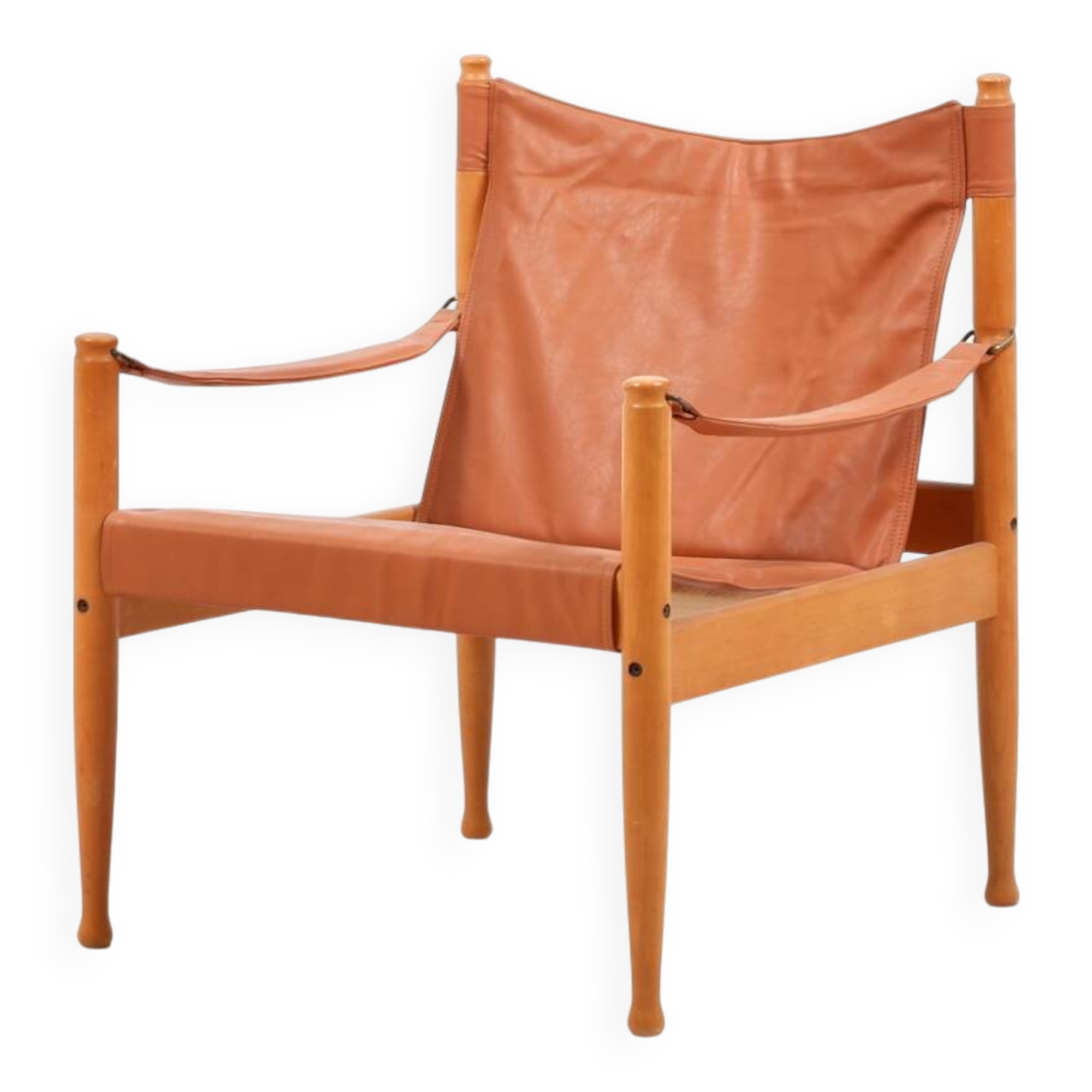 Safari leather lounge chair by Erik Worts for Niels Eilersen