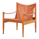 Safari leather lounge chair by Erik Worts for Niels Eilersen