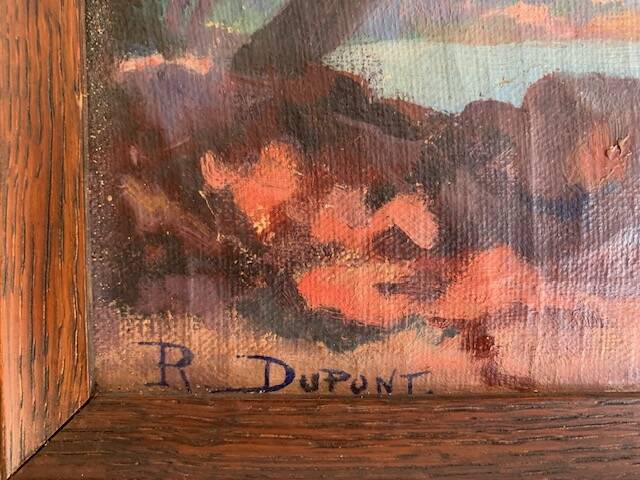 Southern landscape painting, signed oil painting, 1930