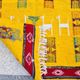 Traditional handmade biker yellow kilim carpet made of pure wool  - 120x70cm