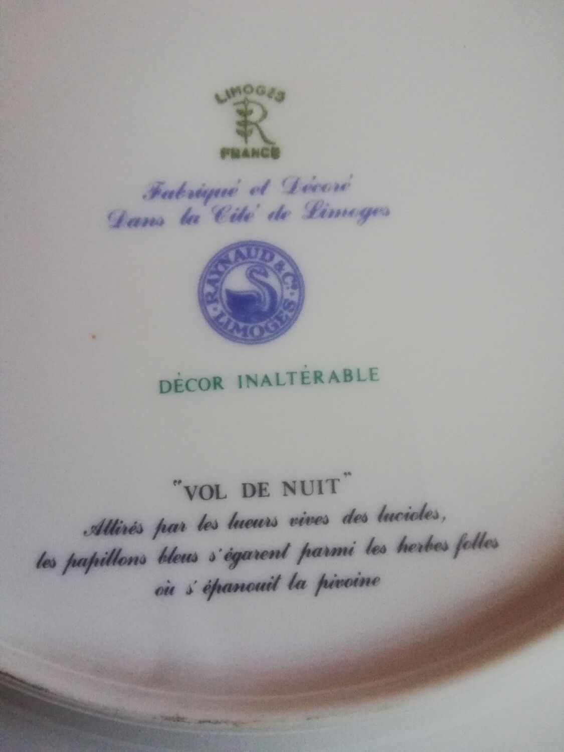 Old plate Raynaud Limoges
