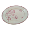 Oval plate in iron earth Gien model Pink Hawthorn
