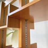 Bookcase on solid beech legs from the 80s