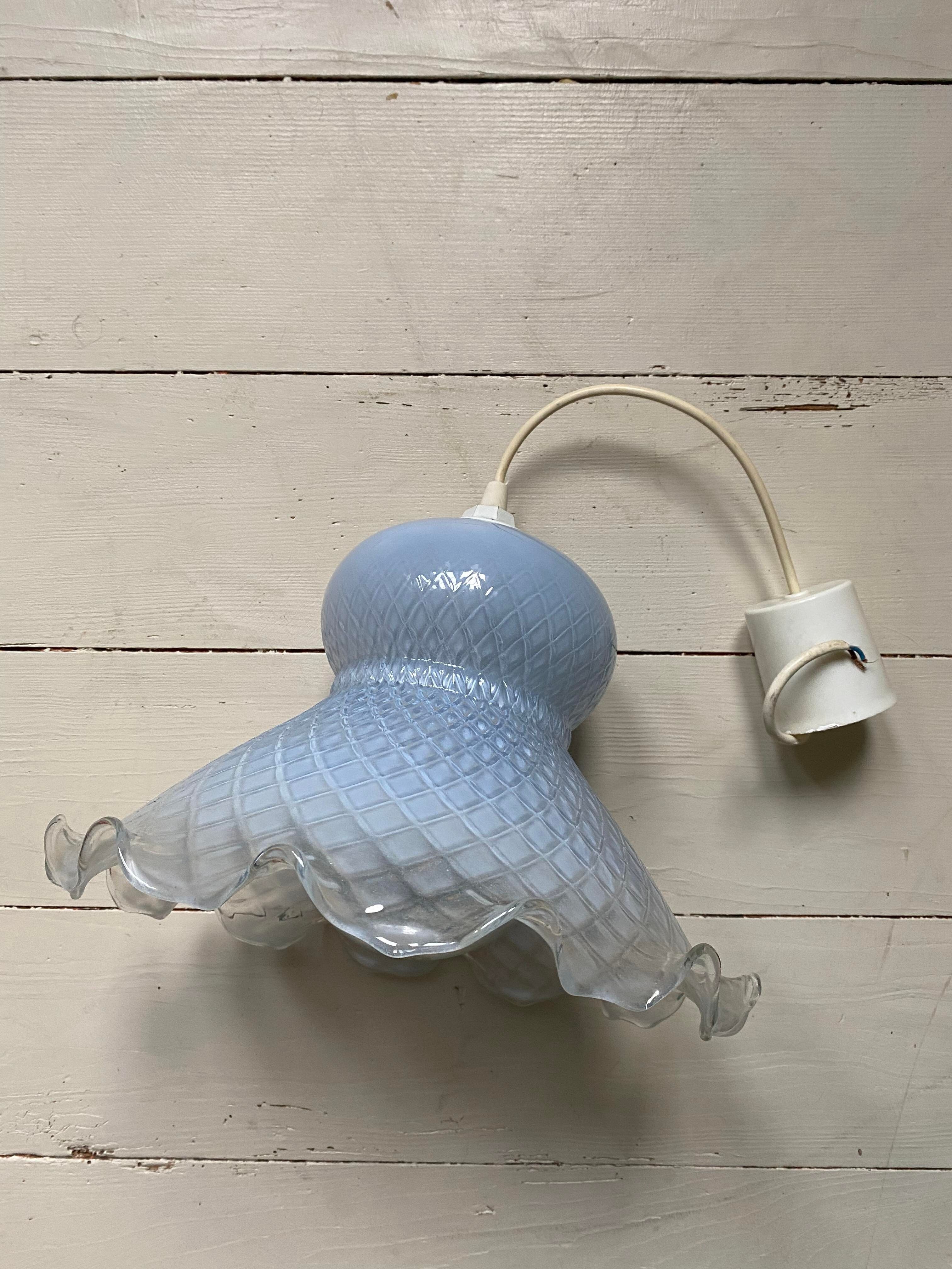 Blue glass suspension