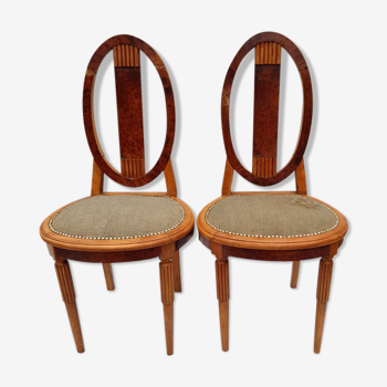 Set of 2 chairs typical art deco
