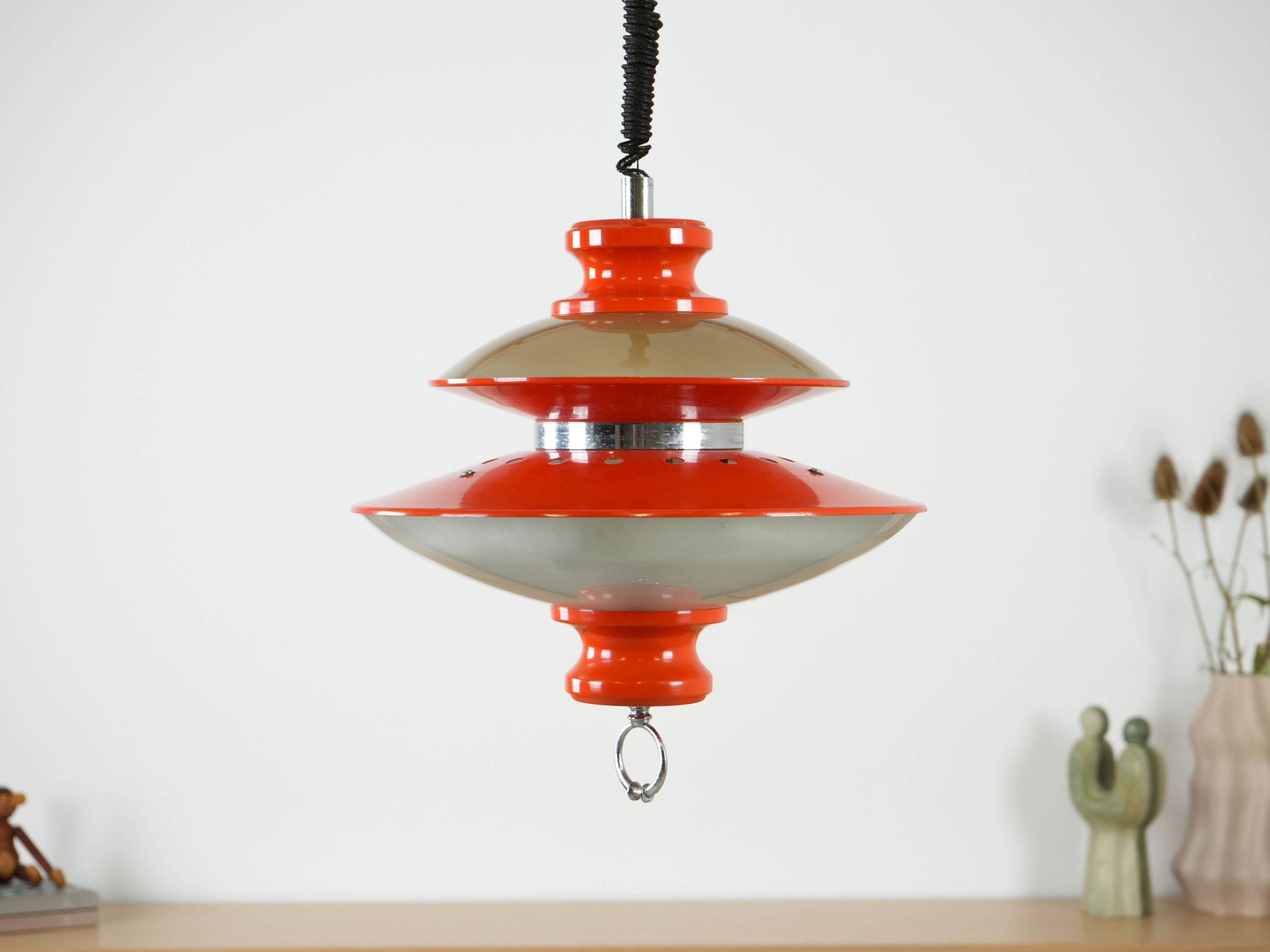 Pendant lamp, Italian design, 1970s, manufactured in Italy