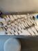 Silver metal cutlery set