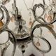 Pink Murano Glass Crystal Beaded Chandelier 1960’s
