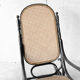 Black rocking chair in curved wood, years 50