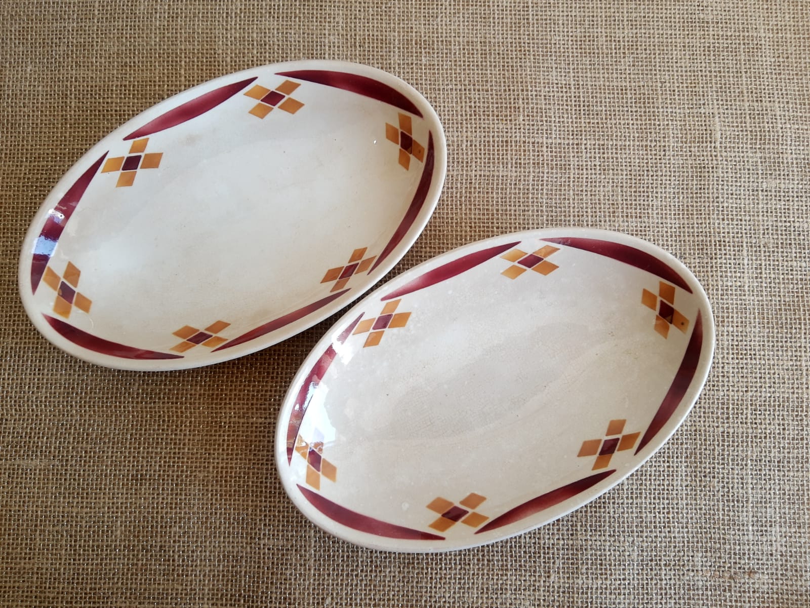 Set of 2 vintage Badonviller France Pornichet dishes