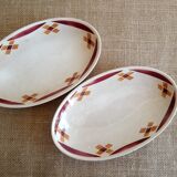 Set of 2 vintage Badonviller France Pornichet dishes