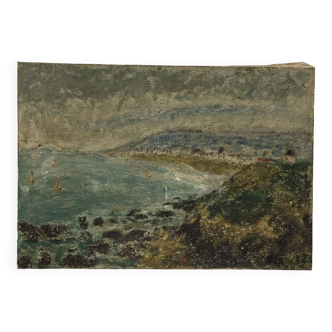 Oil painting on canvas sea scene