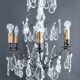 Important bronze chandelier, Baccarat crystal, Louis XV style, 1900.