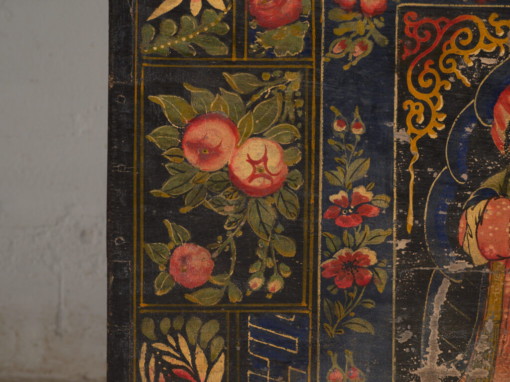 Antique Chinese chest painted in pine wood – China, circa 1900