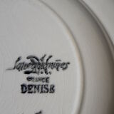 2 assiettes creuses en faïence de Sarreguemines modèle Denise diam  22 cm