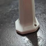 Old white porcelain wall lamp Art Deco 1930 tulip opalescent glass paste