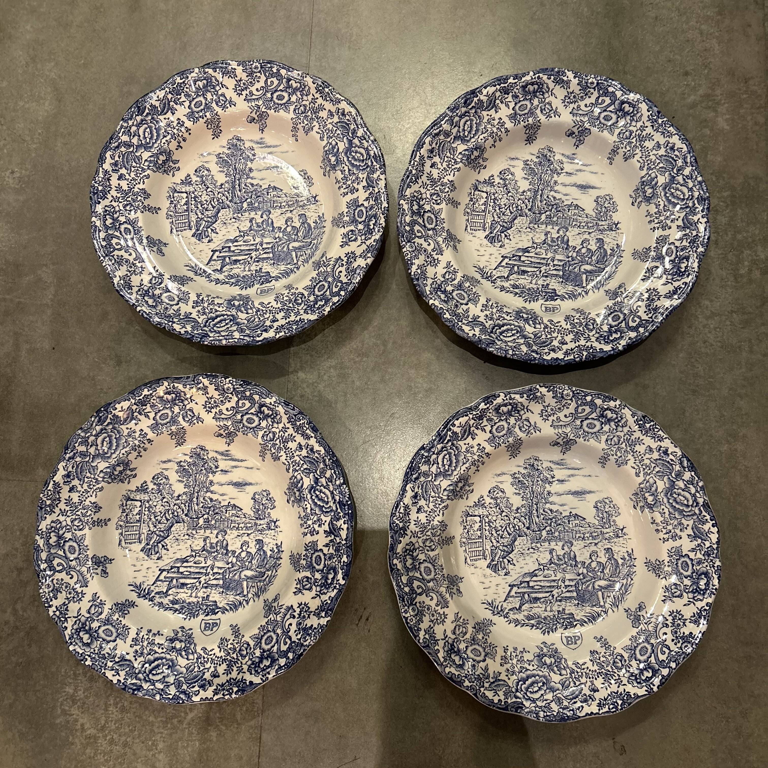 Set of 4 PB Hollow advertising plates