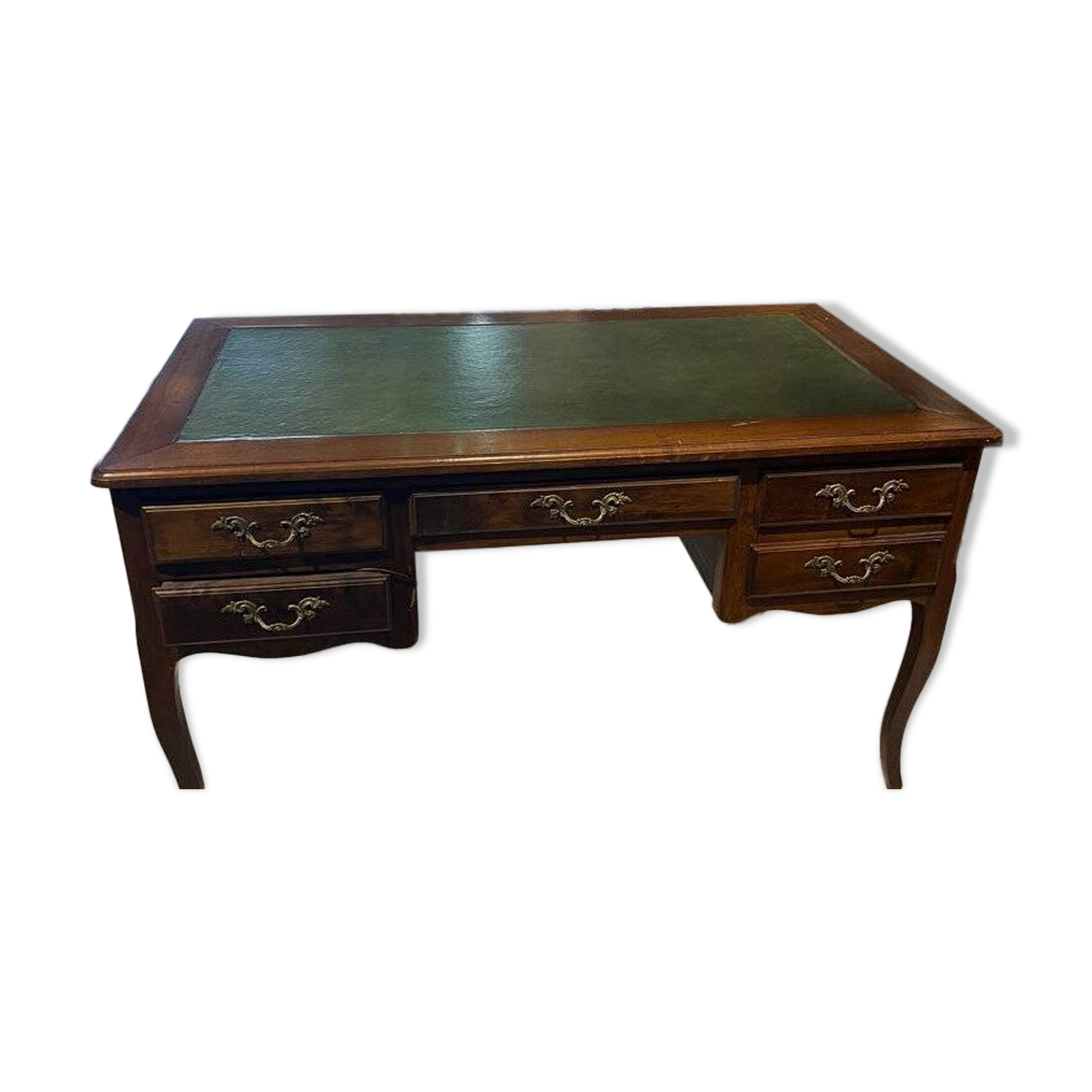 Bureau vintage bois et cuir