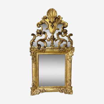 Miroir régence doré 18eme siècle