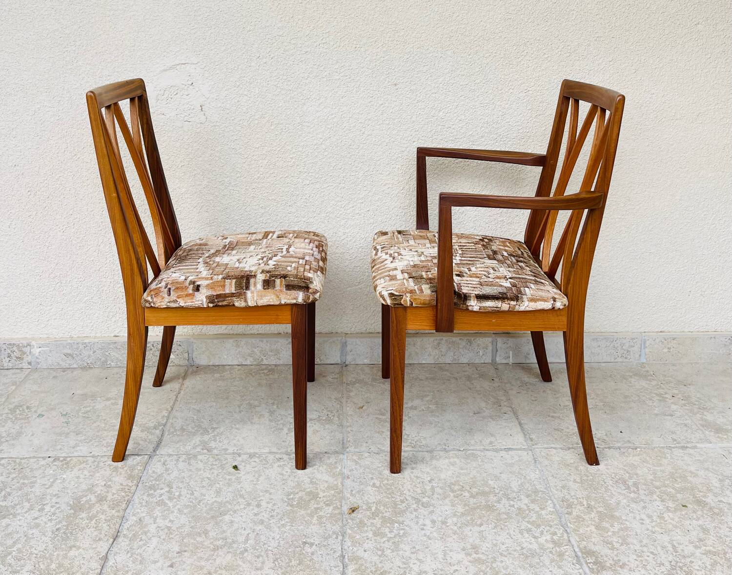 Chaise et fauteuil vintage 1960
