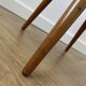 Vintage Footstool: Mid Century Modern Grey Fabric and Wood Legs