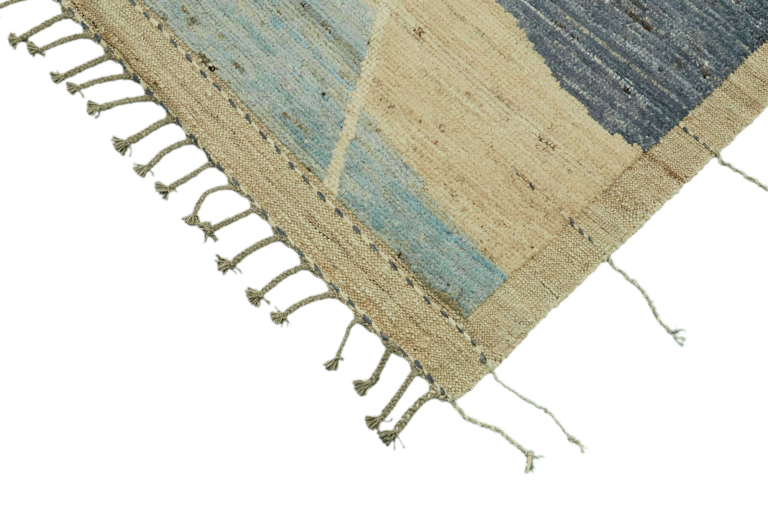 Handwoven Turkish Rustic 280 cm x 374 cm Beige Wool Carpet