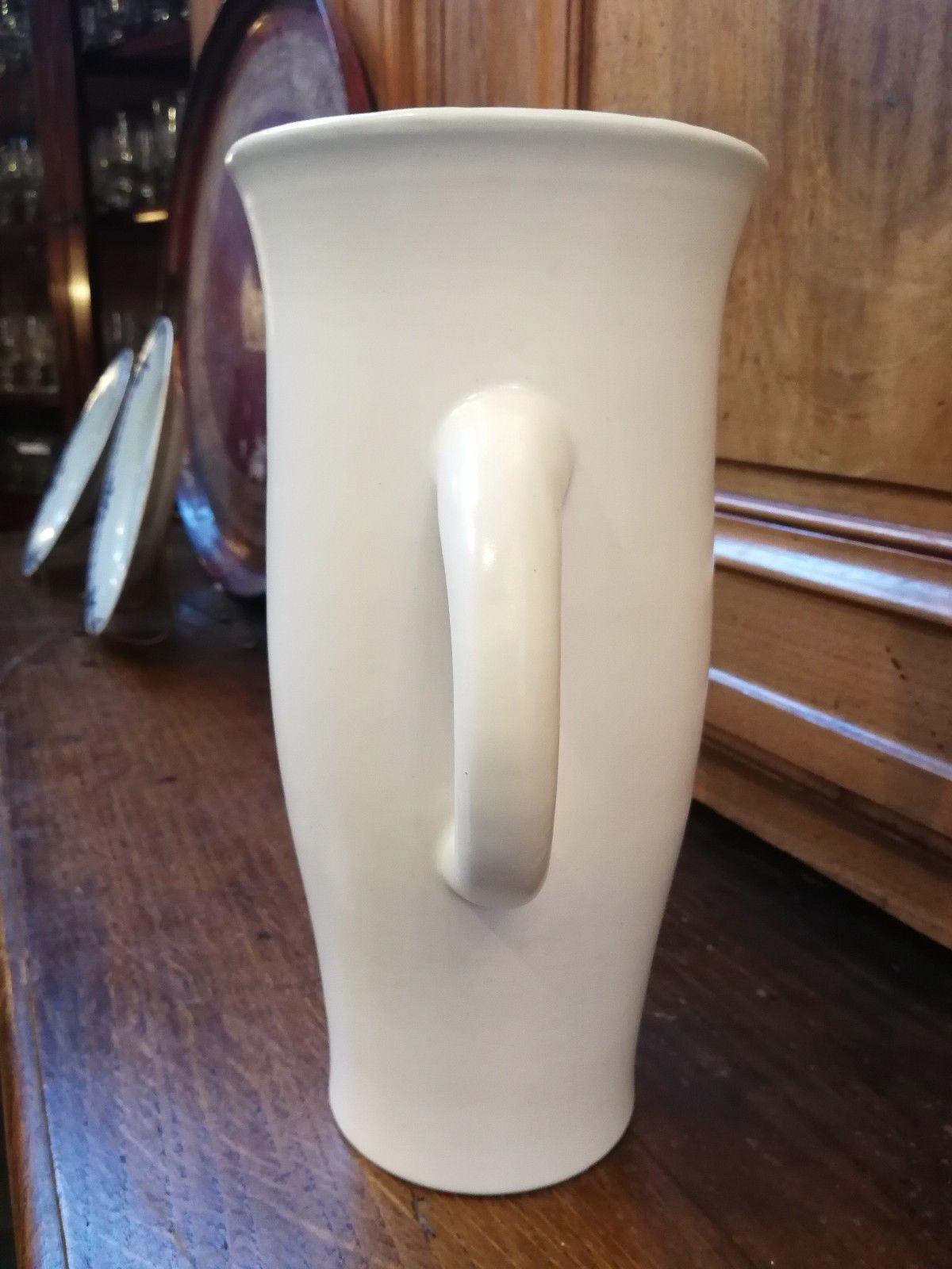 Pitcher to orangeade Elchinger white and green ceramic axis