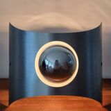 Pair of space age stainless steel wall lights