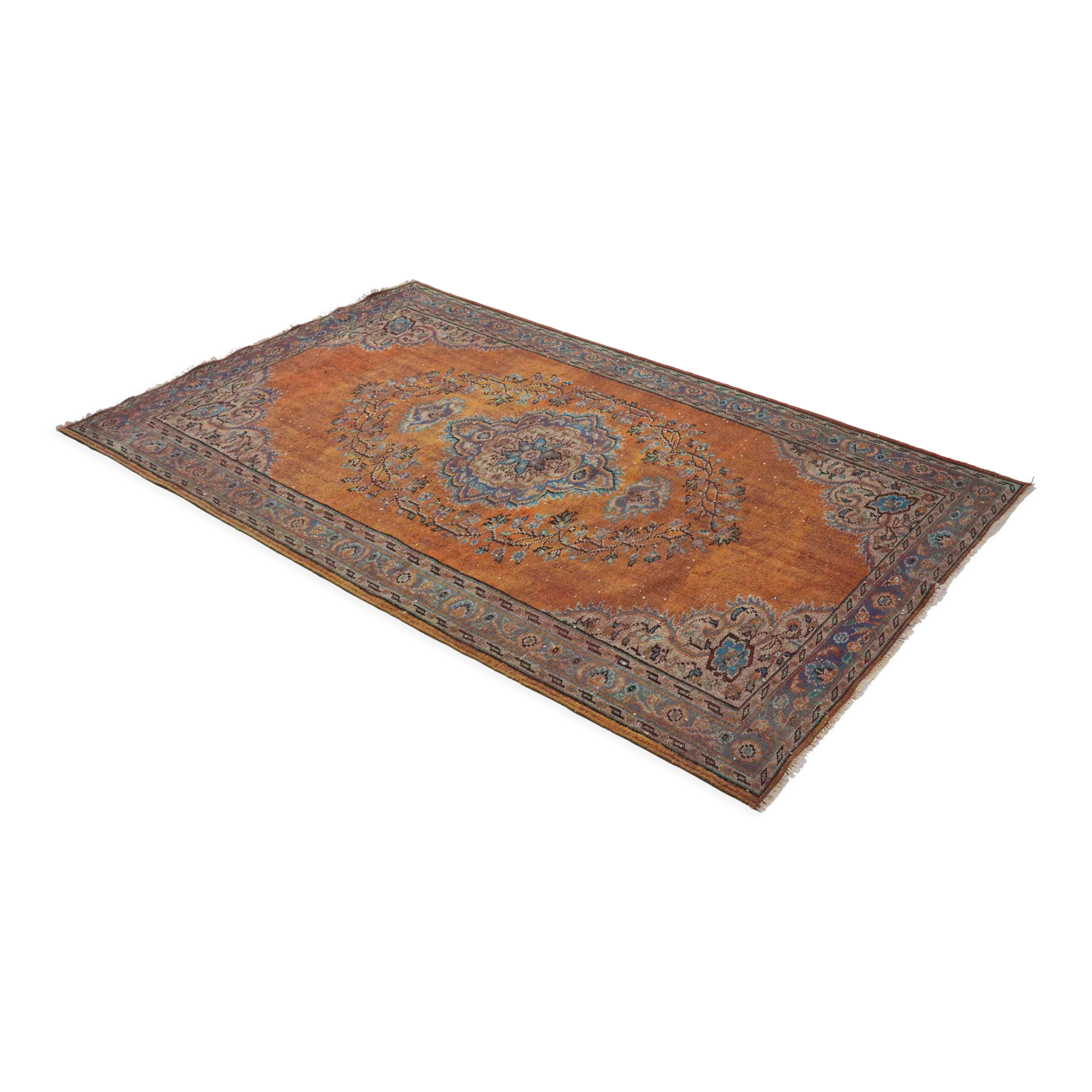 Anatolian handmade vintage rug 273 cm x 168 cm