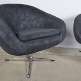Scandinavian swivel shell armchair by Carl Eric Kolte 1960