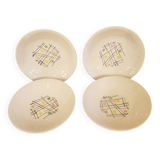 4 GIEN Arlequin soup plates