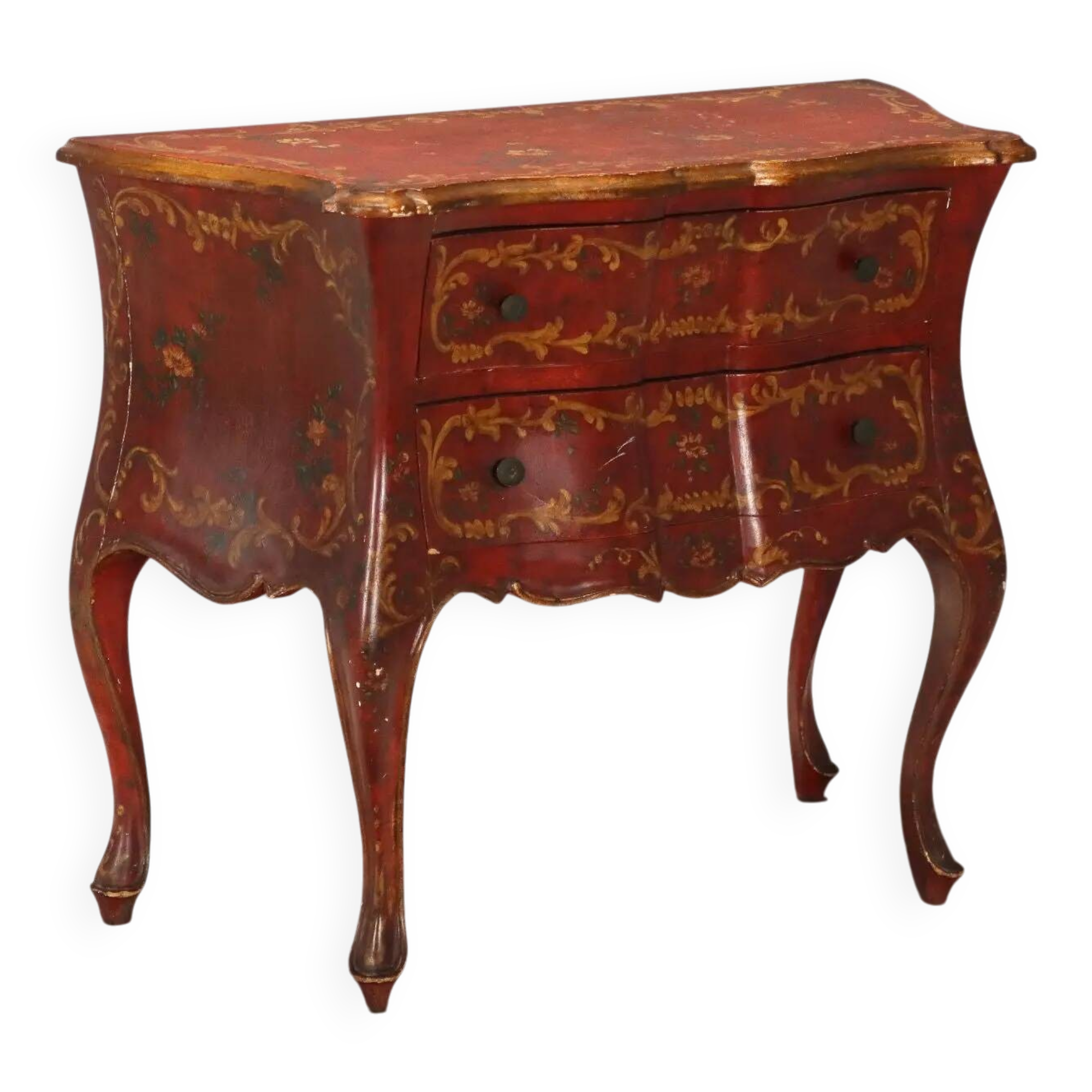 Commode ancienne style baroque vénitien Italie XIXe siècle