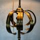 Vintage brass faux bamboo floor lamp