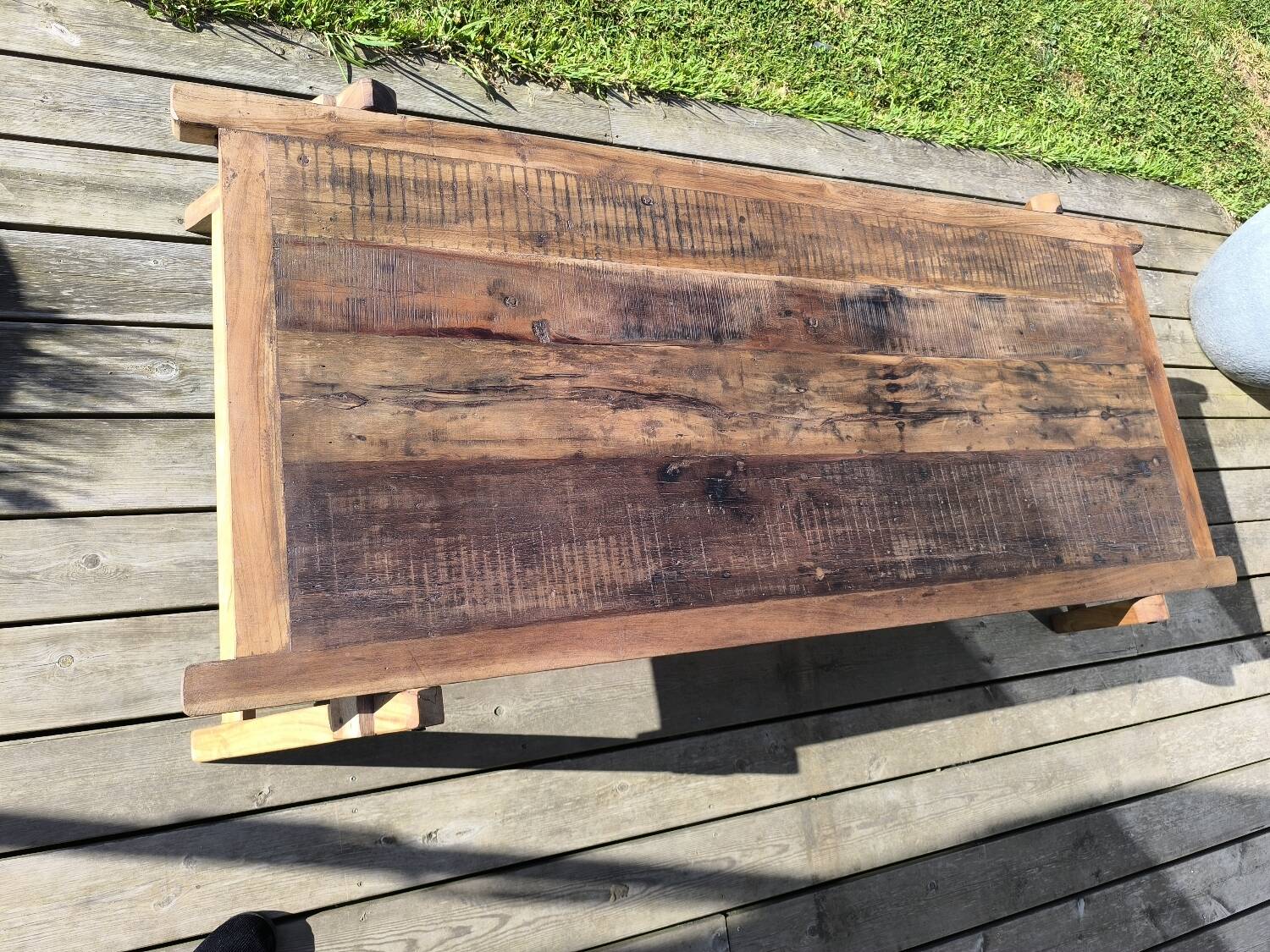 XXL coffee table in recycled wood - Industrial Style &