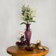 Vase décoratif en verre violet vintage de style milieu du siècle, Europe, années 1960