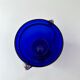 Ice bucket blue, ice cooler silver plated, mid century bareware