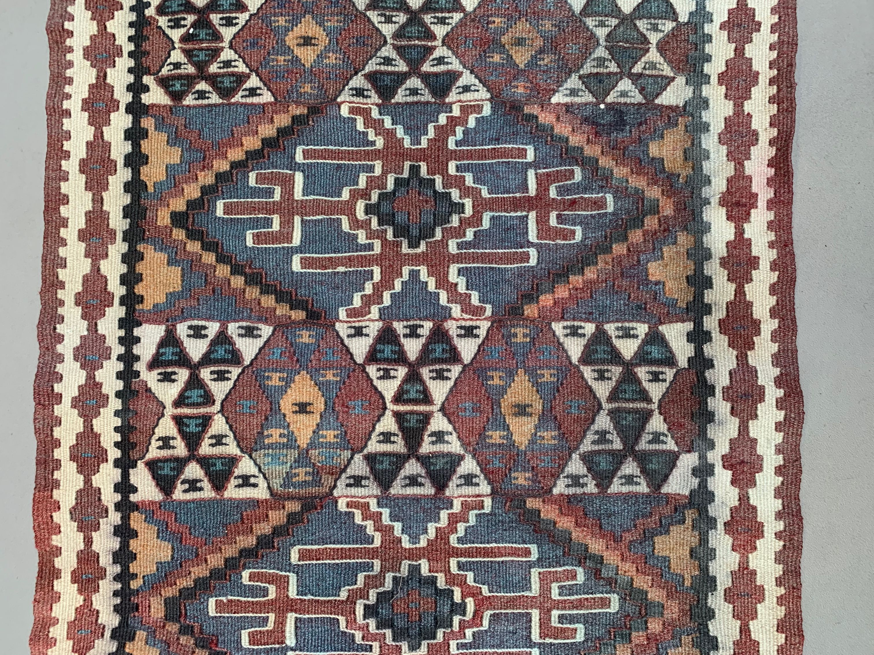Old Turkish narrow Kilim Runner 233x66 cm shabby chic, vintage kelim
