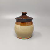 Brown Coffee Set in Faenza Ceramic. Handmade Made in Italy 1970