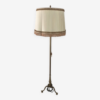 Lampadaire pied tripode en bronze vintage