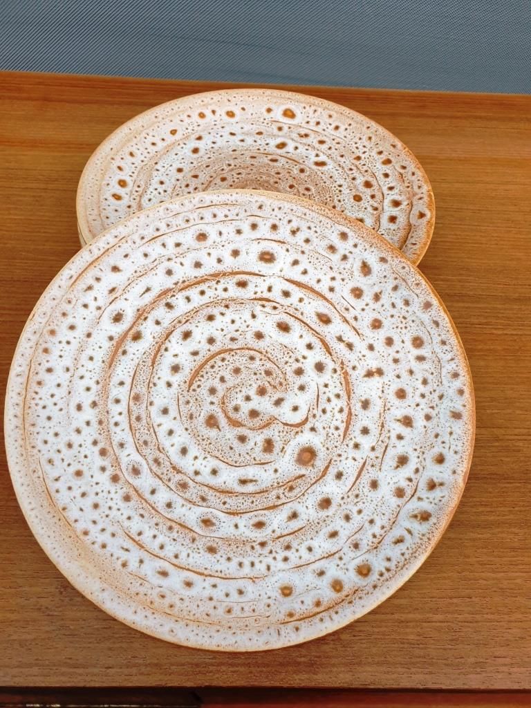 Set 4 flat plates Falcon vintage Niderviller special Pancakes