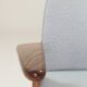 Vintage armchair Scandinavian design baby blue buckle