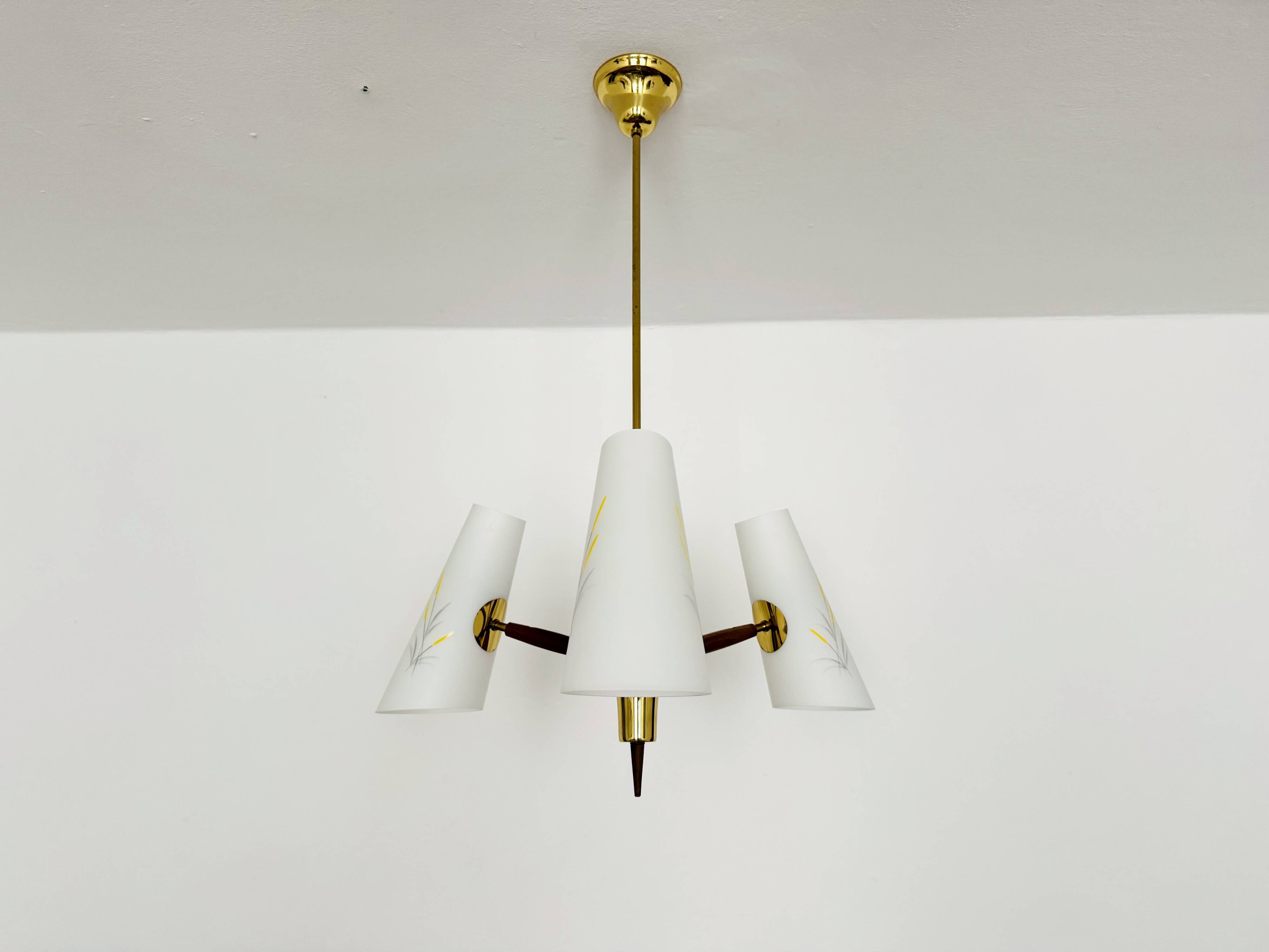 Brass Chandelier by Rupert Nikoll