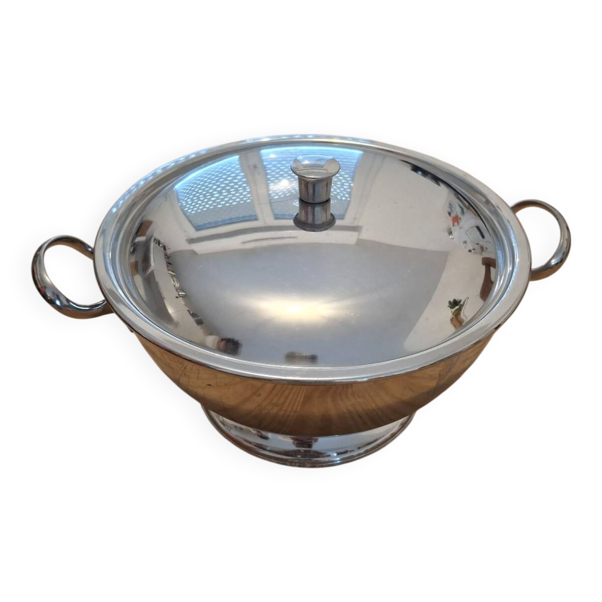 Vintage stainless steel soup tureen 18/8 Létang & Rémy – French design vegetable dish