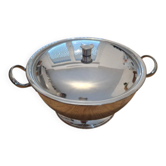 Vintage stainless steel soup tureen 18/8 Létang & Rémy – French design vegetable dish