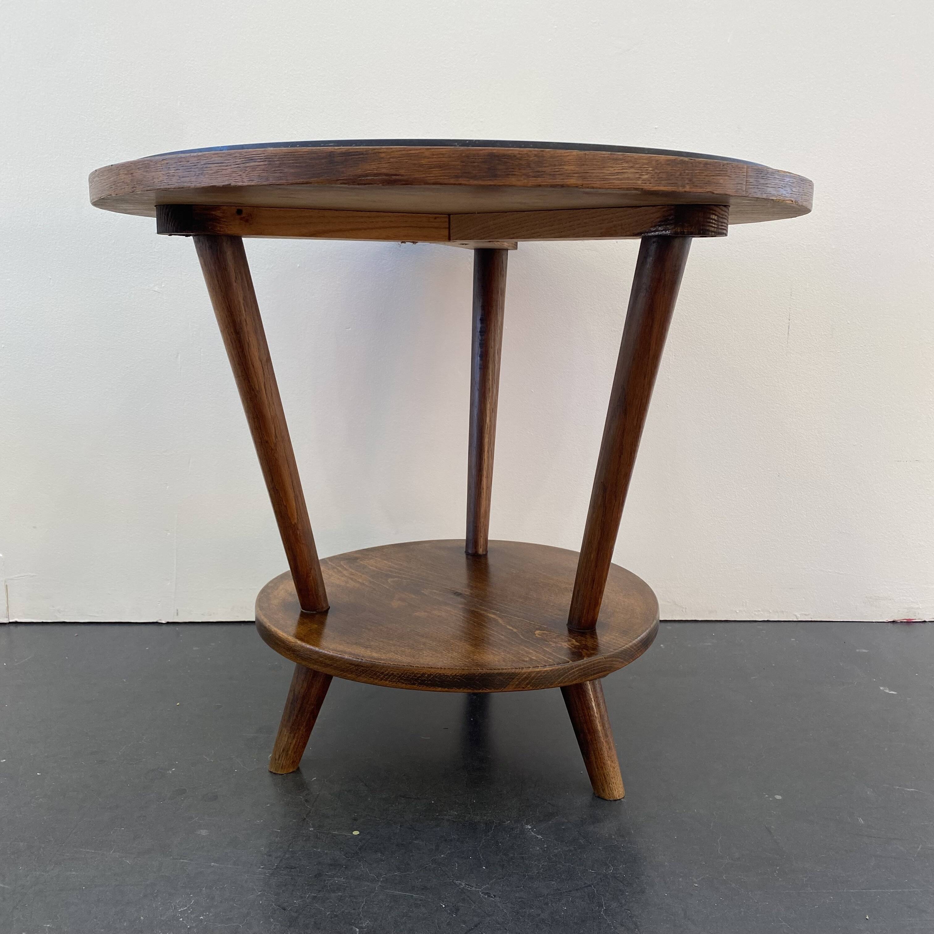 Art deco tripod pedestal table