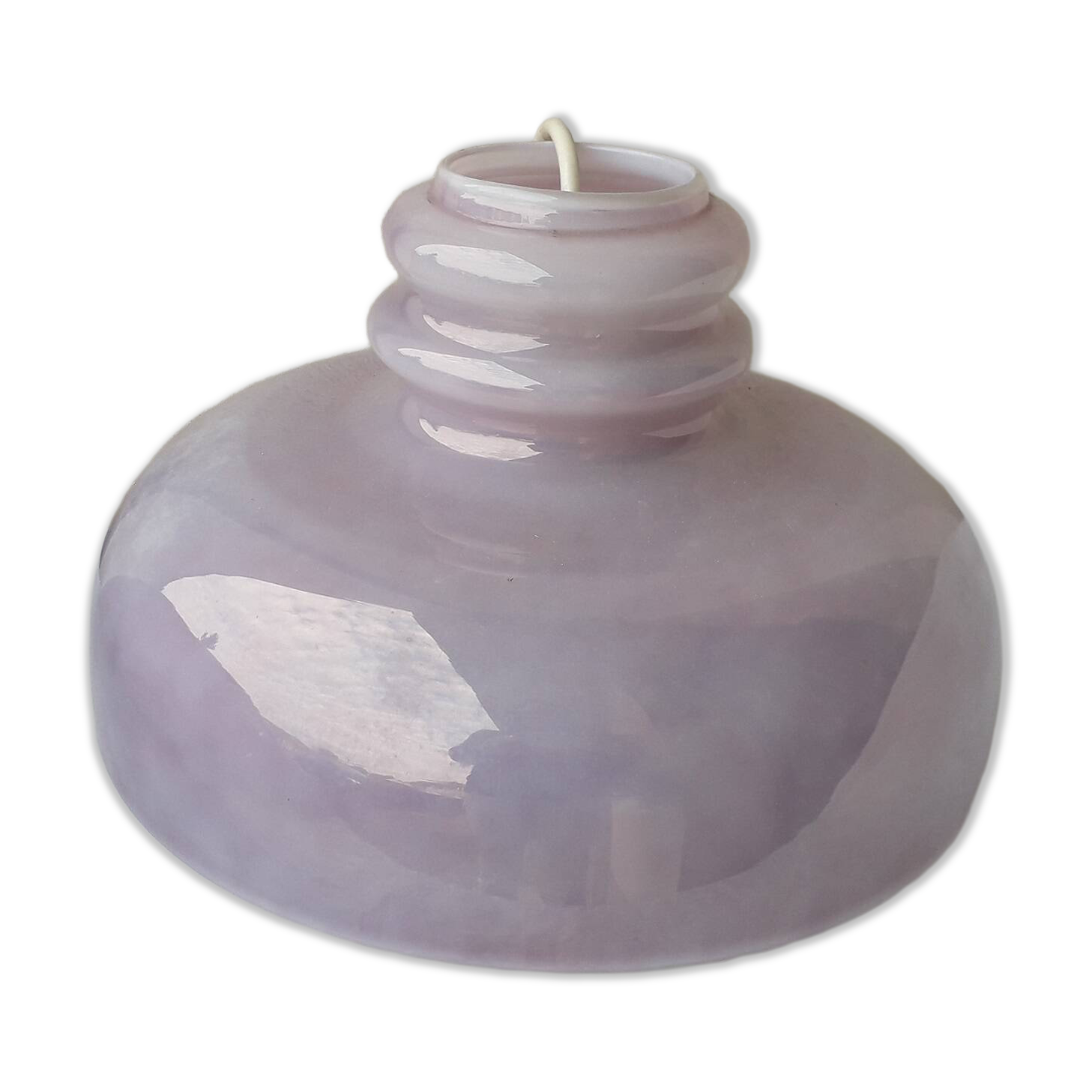 Suspension en verre violet