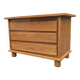 Brutalist chest of drawers in vintage elm 1980