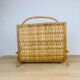 Vintage rattan magazine holder 60s
